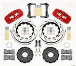 Wilwood AERO6 Front Hat Kit 14.00 Drilled Red 2005-2014 Mustang w/ BMR Suspn. w/Lines