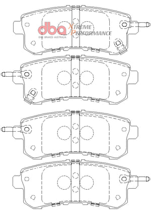 DBA 11-13 Infiniti QX56 (Rear Rotor) XP Performance Rear Brake Pads