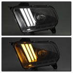 Spyder 10-13 Ford Mustang - Halogen - Projector Headlights - LED Signals -Black (PRO-YD-FM2010V2-BK)