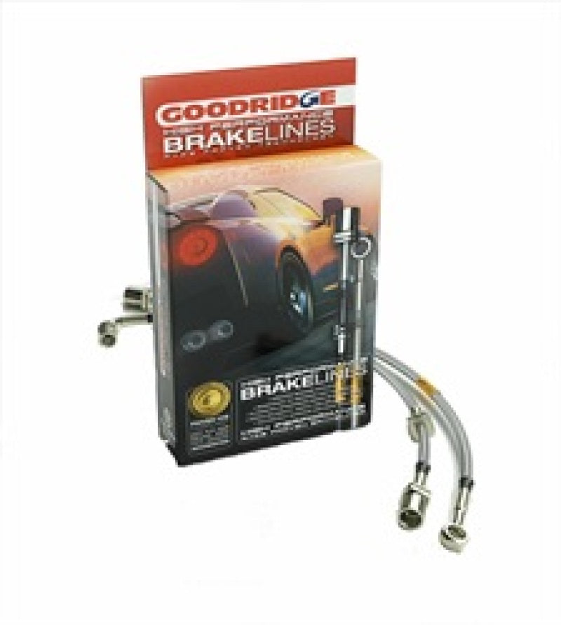 Goodridge 02-04 Nissan Frontier 4WD / XTerra w/o VDS 4-inch Extended SS Brake Lines