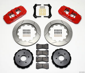 Wilwood AERO4 Rear Kit 14.00in Red 97-04 Corvette C5/Z06 05-13 C6