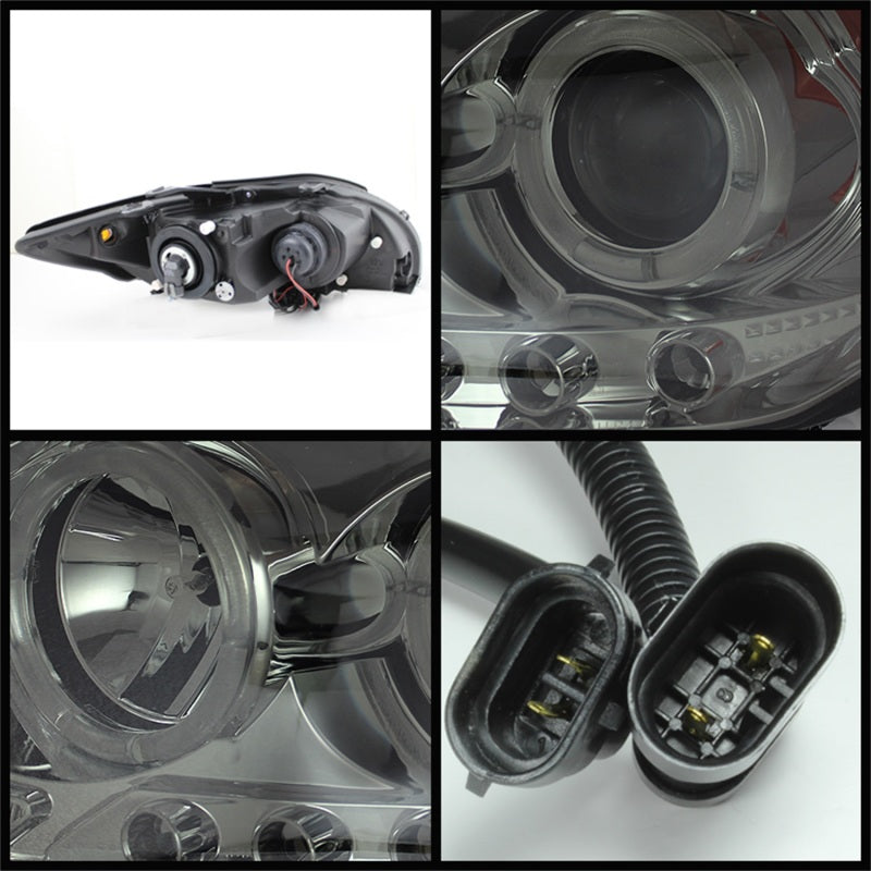 Spyder Scion TC 08-10 Projector Headlights LED Halo -Replaceable LEDs Smke PRO-YD-TTC08-HL-SM