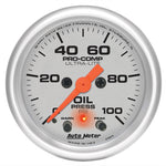 Autometer Ultra-Lite 52mm 0-100 PSI F/S Electronic Oil Pressure w/ Peak Memory & Warning Gauge