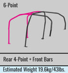 Cusco Chro-moly Roll Cage 6 Point Through Dash 4 Passenger CZ4A (S/O / No Cancel)