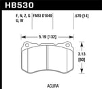 Hawk 07-08 Acura TL Type S DTC-70 Race Front Brake Pads