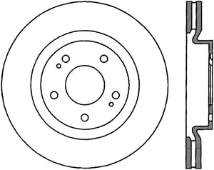 StopTech Power Slot 08-09 Evo 10 Cryo Slotted Left Front Rotor