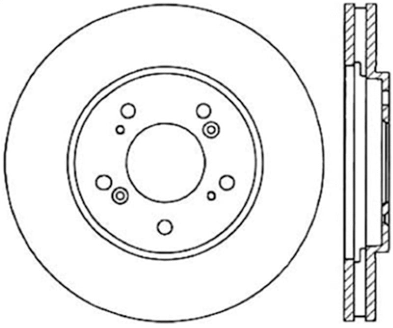 StopTech 91-96 Acura NSX Front Left Cryo Slotted Rotor