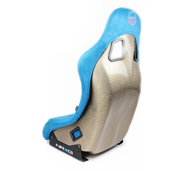 NRG FRP Bucket Seat ULTRA Edition - Medium (Blue Alcantara/Pearlized Back)