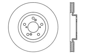 StopTech 07-08 Acura MDX SportStop Slotted & Drilled Left Front Rotor