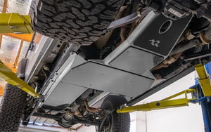 Rugged Ridge 18-23 Jeep Wrangler JLU 4dr Alum. Skid Plate for Gas Tank/Exhaust - Tex. Blk