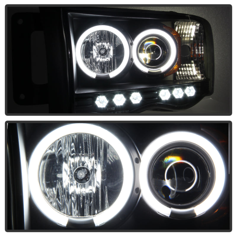 Spyder Dodge Ram 1500 02-05 03-05 Projector Headlights CCFL Halo LED Blk Smke PRO-YD-DR02-CCFL-BSM