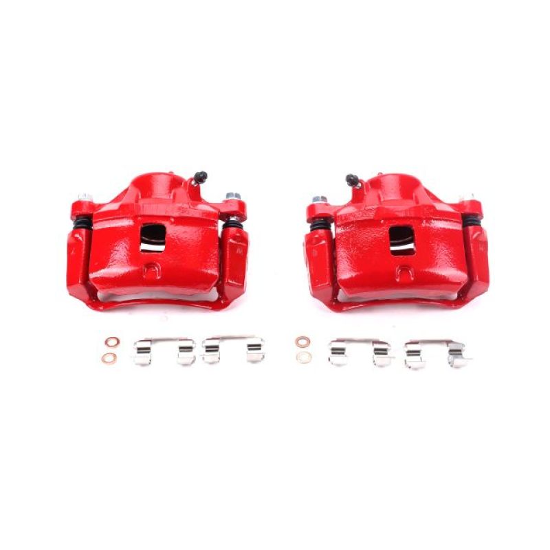 Power Stop 95-00 Chrysler Sebring Front Red Calipers w/Brackets - Pair