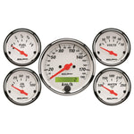 Autometer Arctic White 5 Pc Kit Box w/ Elec KMH Speedo, Elec Oil Press, Water Temp, Volt, Fuel Level