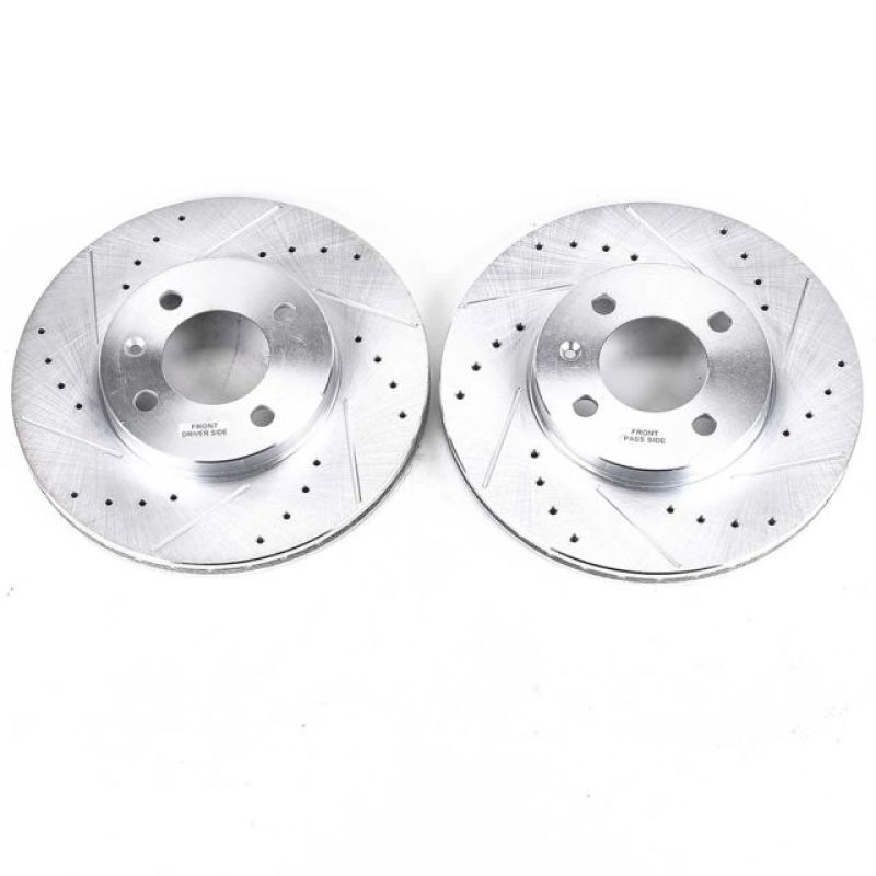 Power Stop 95-02 Volkswagen Cabrio Front Evolution Drilled & Slotted Rotors - Pair