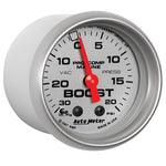 Autometer Marine Silver Ultra-Lite 2-1/16in 0-30 HG / 0-20 PSI Vacuum / Boost Gauge
