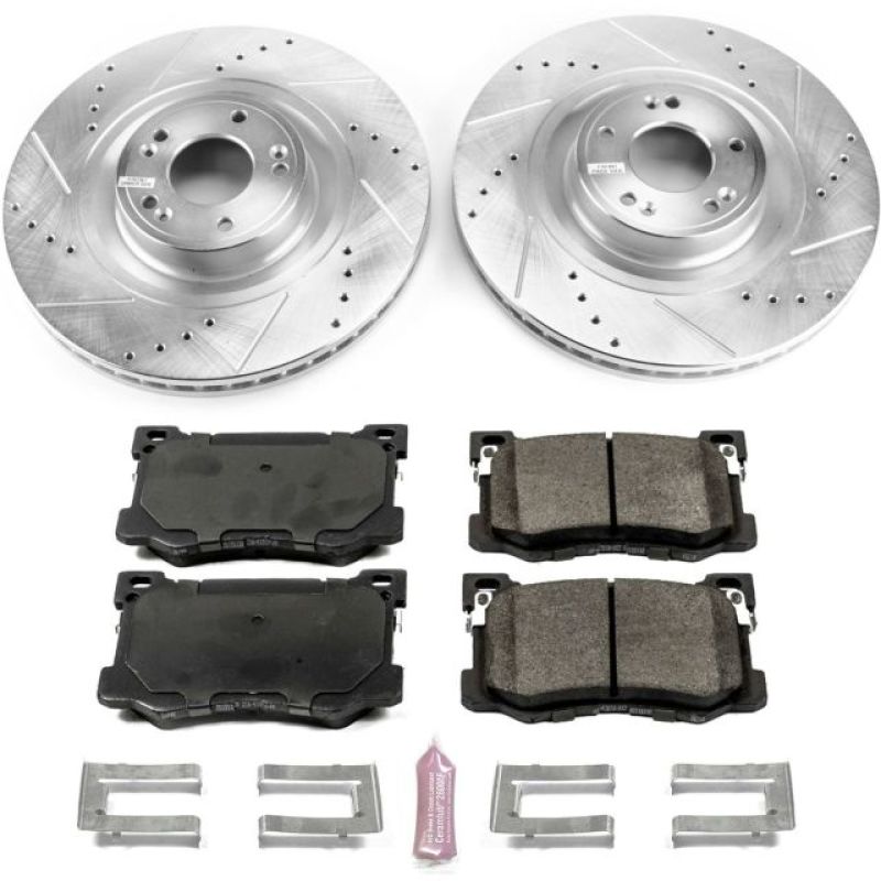 Power Stop 15-16 Hyundai Genesis Front Z23 Evolution Sport Brake Kit