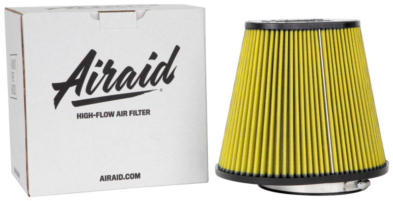 Airaid Universal Air Filter - Cone 6in FLG x 10-3/4x7-3/4in B x 7-1/4x4-3/4in T x 9in H Synthaflow