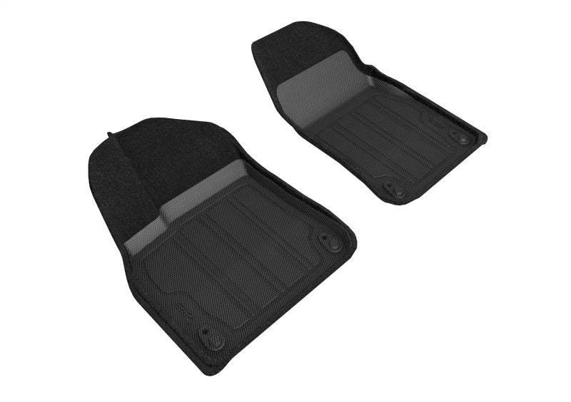 3D MAXpider 19-21 Porsche Cayenne 2021 Cayenne GTS Elegant Hybrid 1st Row Floormat - Black