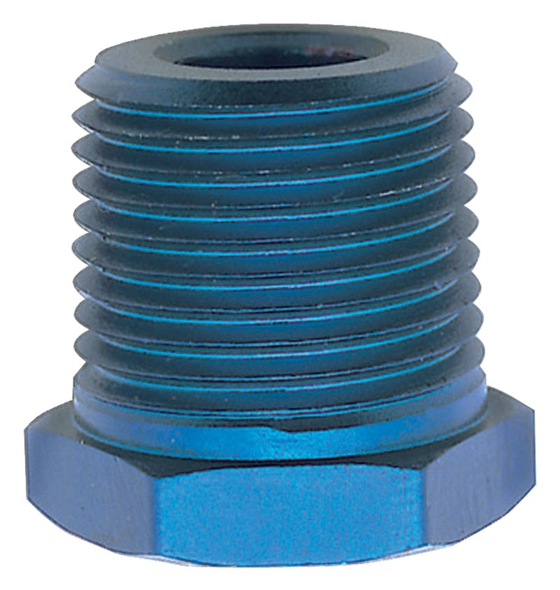 Russell Performance 1/2in Male to 1/4in Female Pipe Bushing Reducer (Blue)