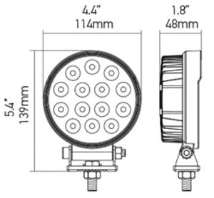 Hella ValueFit Work Light 5RD 2.0 LED MV LR LT