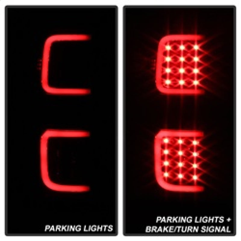 xTune Ford F150 09-14 LED Tail Lights - Black ALT-ON-FF15009-LBLED-BK