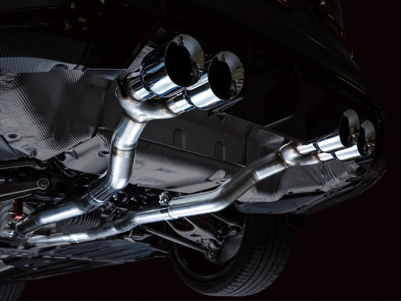 AWE Tuning Track Edition Cat-Back Exhaust for BMW G8X M3/M4 - Chrome Silver Tips