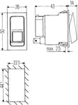 Hella Switch On/On/Off W Location Light