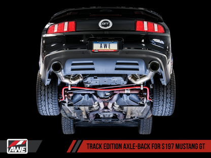 AWE Tuning S197 Mustang GT Axle-Back Exhaust - Track Edition (Chrome Silver Tips)