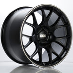 BBS CH-R 19x11 5x130 ET56 CB71.6 Satin Black Polished Rim Protector Wheel w/ Motorsport Etching