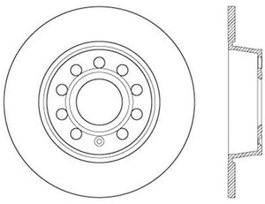 StopTech 06-10 Audi A3/08-10 TT / 06-09 VW GTI Mk V Cryo-Stop Left Rear Slotted Rotor