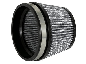 aFe MagnumFLOW Dry S Air Filter 5in. F x 5-3/4in. B x 4-1/2in. T (INV) x 3-1/2in. H