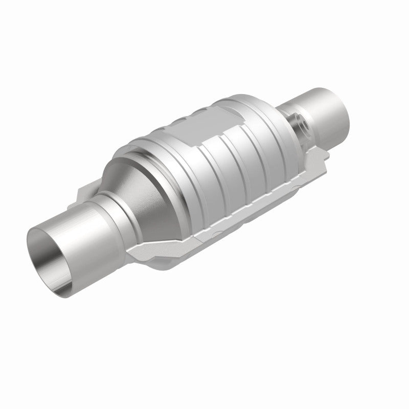 MagnaFlow Univ Cat Conv 2.5in Inlet/Outlet Ctr/Ctr Round 9in Body L x 5.125in W x 13in Overall L