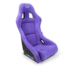 NRG FRP Bucket Seat PRISMA Edition w/ Pearlized Back Purple Alcantara - Medium