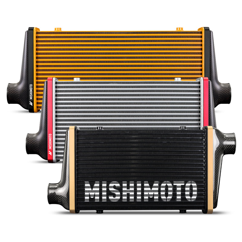 Mishimoto Universal Carbon Fiber Intercooler - Matte Tanks - 450mm Black Core - C-Flow - GR V-Band