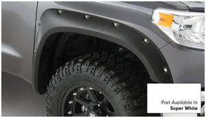 Bushwacker 16-18 Toyota Tundra Fleetside Pocket Style Flares 4pc 66.7/78.7/97.6in Bed - Super White