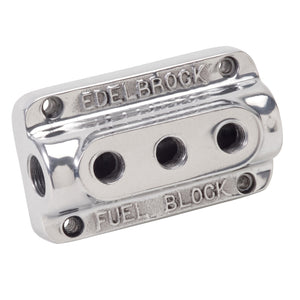 Edelbrock Fuel Block Triple Polished