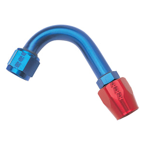 Russell Performance -8 AN Red/Blue 120 Degree Full Flow Hose End (1-1/4in Centerline Radius)