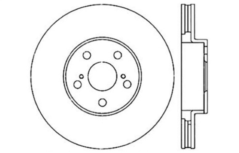 StopTech 03-08 Pontiac Vibe / 05-09 Scion tc Right Front Slotted & Drilled Rotor