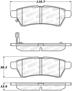 StopTech 05-18 Nissan Frontier Street Performance Rear Brake Pads