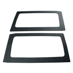 DEI 11-18 Jeep Wrangler JK 2-Door Boom Mat Rear Side Window Trim - 2 Piece - Black Leather Look