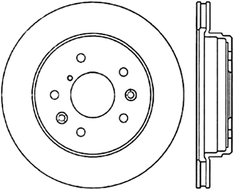 StopTech 86-92 Mazda RX-7 Slotted & Drilled Right Rear Rotor