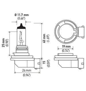 Hella Optilux H8 12V/35W XB Xenon White Bulb (pair)