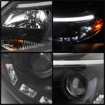 Spyder Ford Focus 12-14 Projector Headlights Halogen Model Only - DRL Black PRO-YD-FF12-DRL-BK