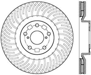 StopTech 11-14 Lexus GS300/350/400/430 (Will Not Fit F Sport) Slotted Sport Front Right Brake Rotor