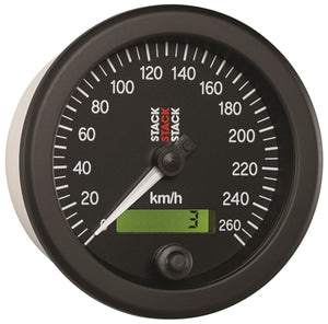 Autometer Stack 88mm 0-260 KM/H Electronic Speedometer - Black