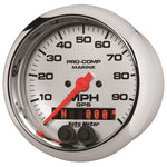 Autometer Marine Chrome 3-3/8in 100MPH GPS Speedometer Gauge
