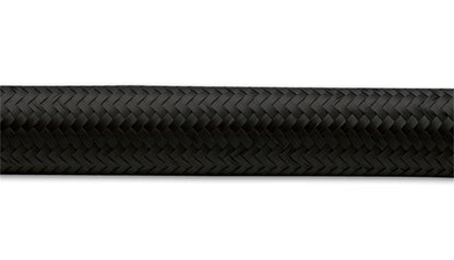 Vibrant -6 AN Black Nylon Braided Flex Hose (50 foot roll)