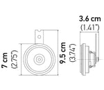 Hella Horn Kit Bx Blk Disc Mcycle 12V Univ