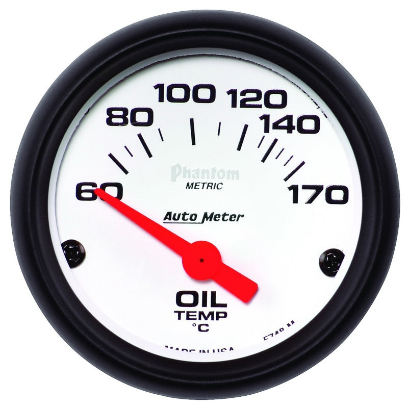 Autometer Phantom 2-1/16in 60-170 Deg F Electronic Oil Temperature Gauge
