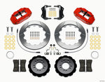 Wilwood Narrow Superlite 6R Front Hat Kit 12.88in Red 2013-Up Ford Focus ST w/ Lines